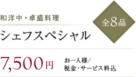 ã·ã§ãã¹ãã·ã£ã« å¨8å 7,500å ãä¸äººæ§/ç¨éã»ãµã¼ãã¹æè¾¼